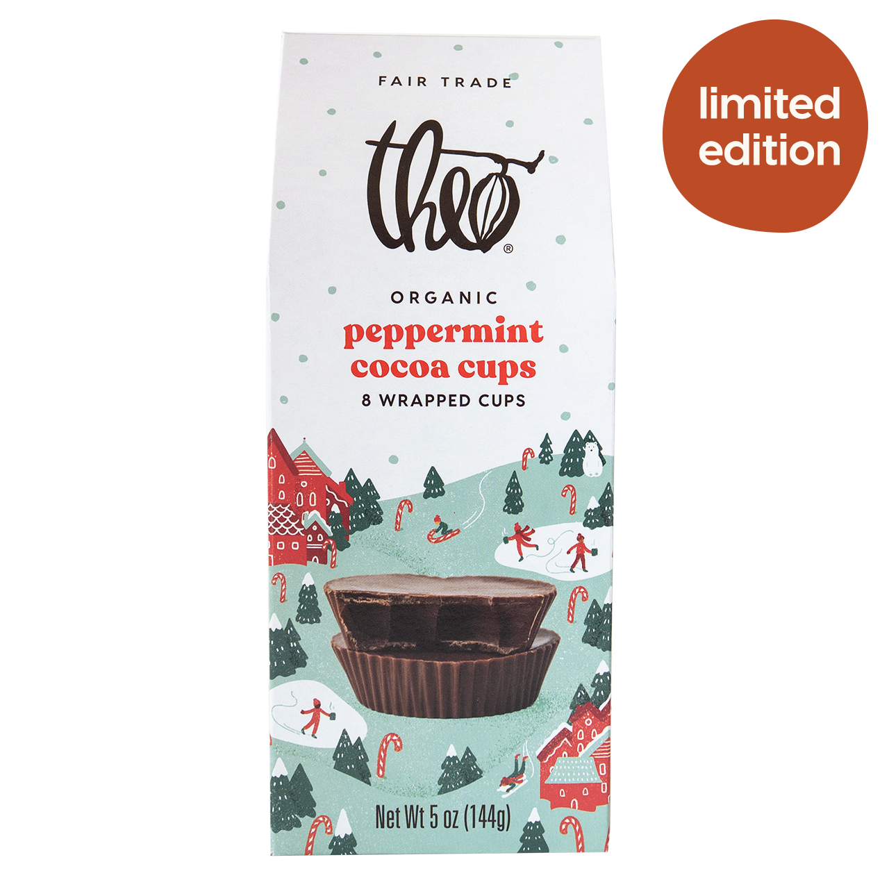 8 PC Peppermint Cocoa Cups 5oz