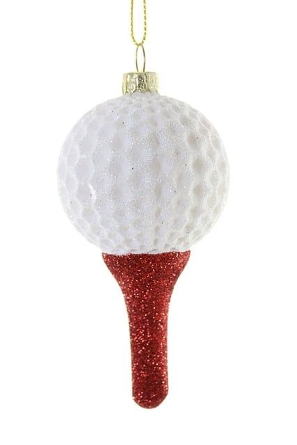 Golf Ball on a Tee Ornament