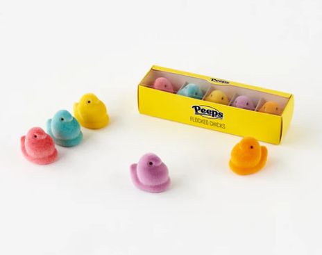 Flocked Peeps Boxed Multicolor Set of 5