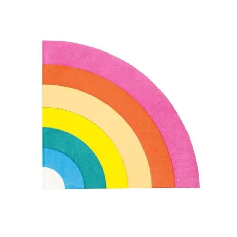 Birthday Brights Rainbow Shaped Napkins - 16 Pack