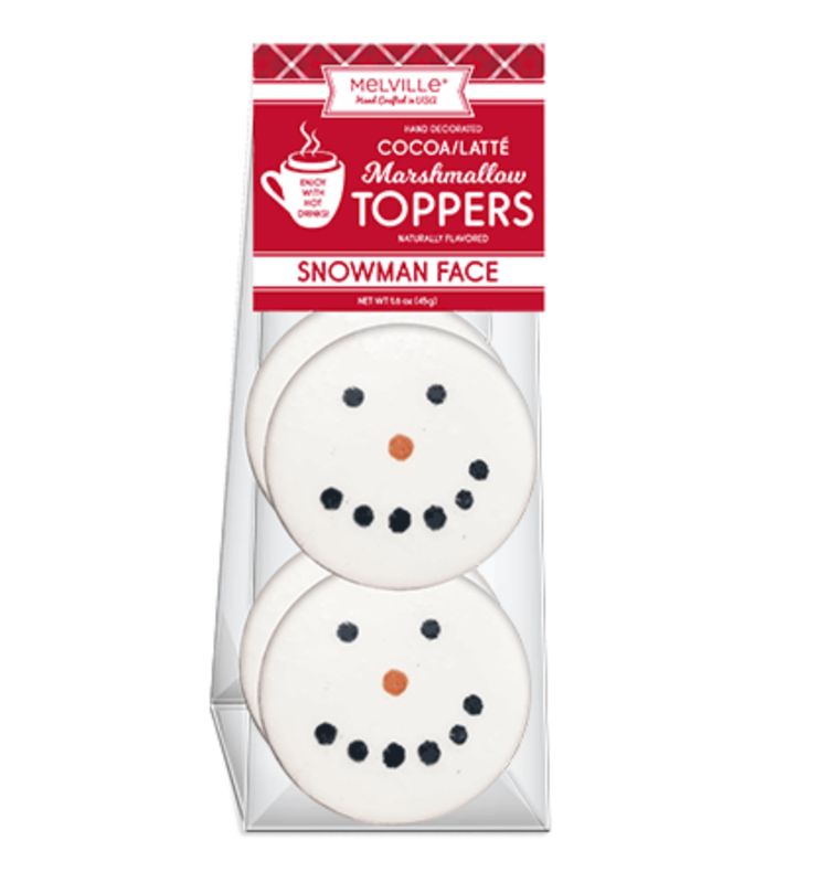 Smiling Snowman Marshmallow Toppers (S/4)
