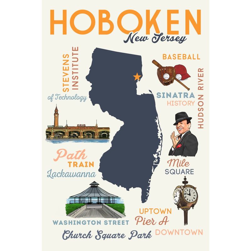1000 Piece Hoboken Typography Puzzle
