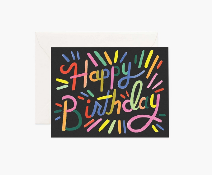 Fireworks Birthday Card