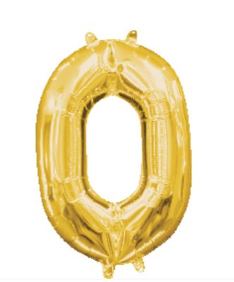 Gold Mylar Balloon 40&quot; - Zero