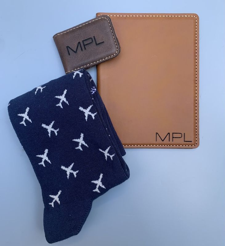 Personalized Passport Holder- Brown