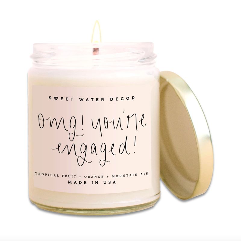 OMG! You&#39;re Engaged Clear Jar 9 oz Candle
