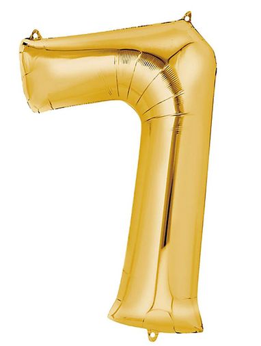 Gold Mylar Balloon 40&quot; - Seven