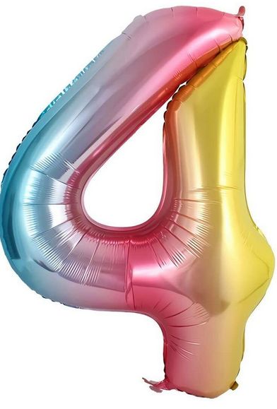 Rainbow Mylar Balloon 40&quot; - Four