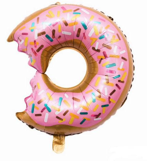 Mylar Balloon - Pink Sprinkle Doughnut 25&quot;