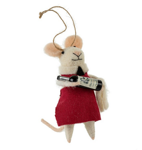 Monsieur Sommalier Mouse Ornament