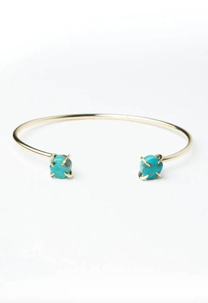 SALE Spirited Two-Stone Turquoise Bracelet