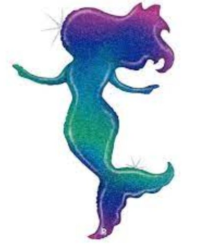 Mylar Balloon - Large Glittering Mermaid 52&quot;