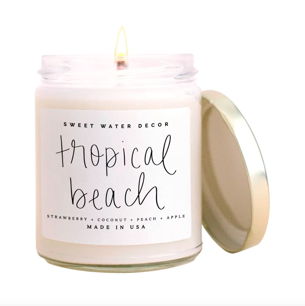 Tropical Beach Clear Jar 9 oz Candle