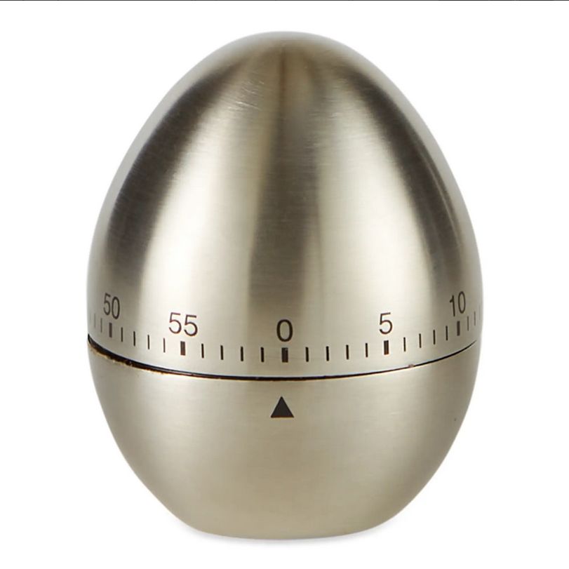 Brushed Chrome Egg Kitchen Timer