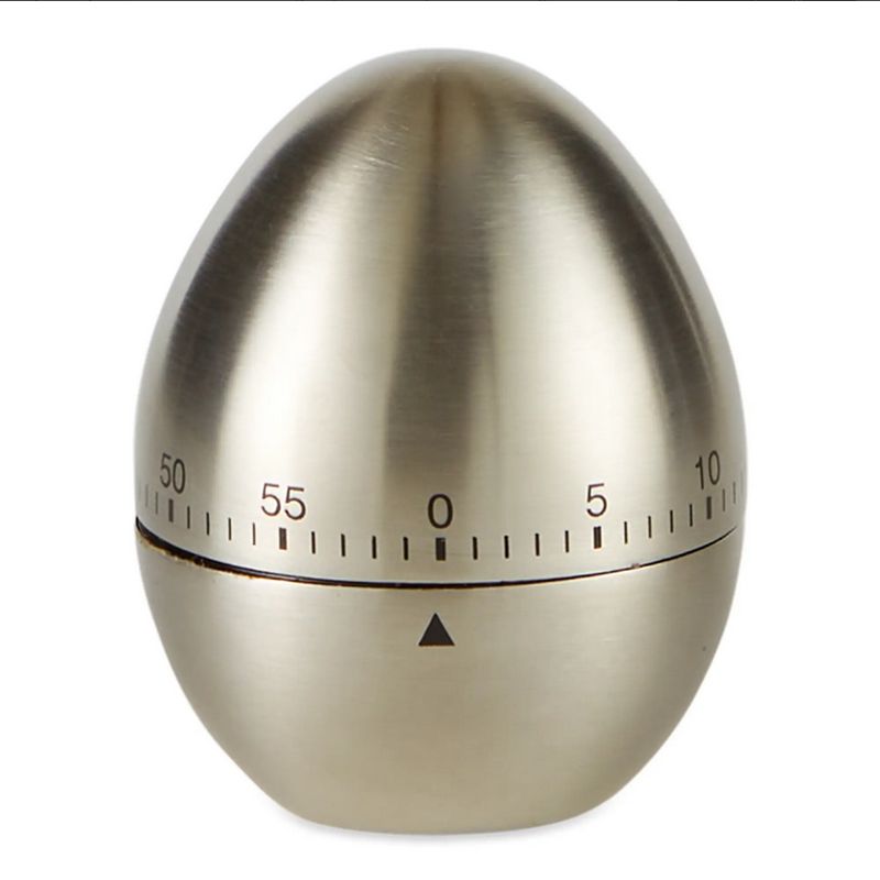 Brushed Chrome Egg Kitchen Timer