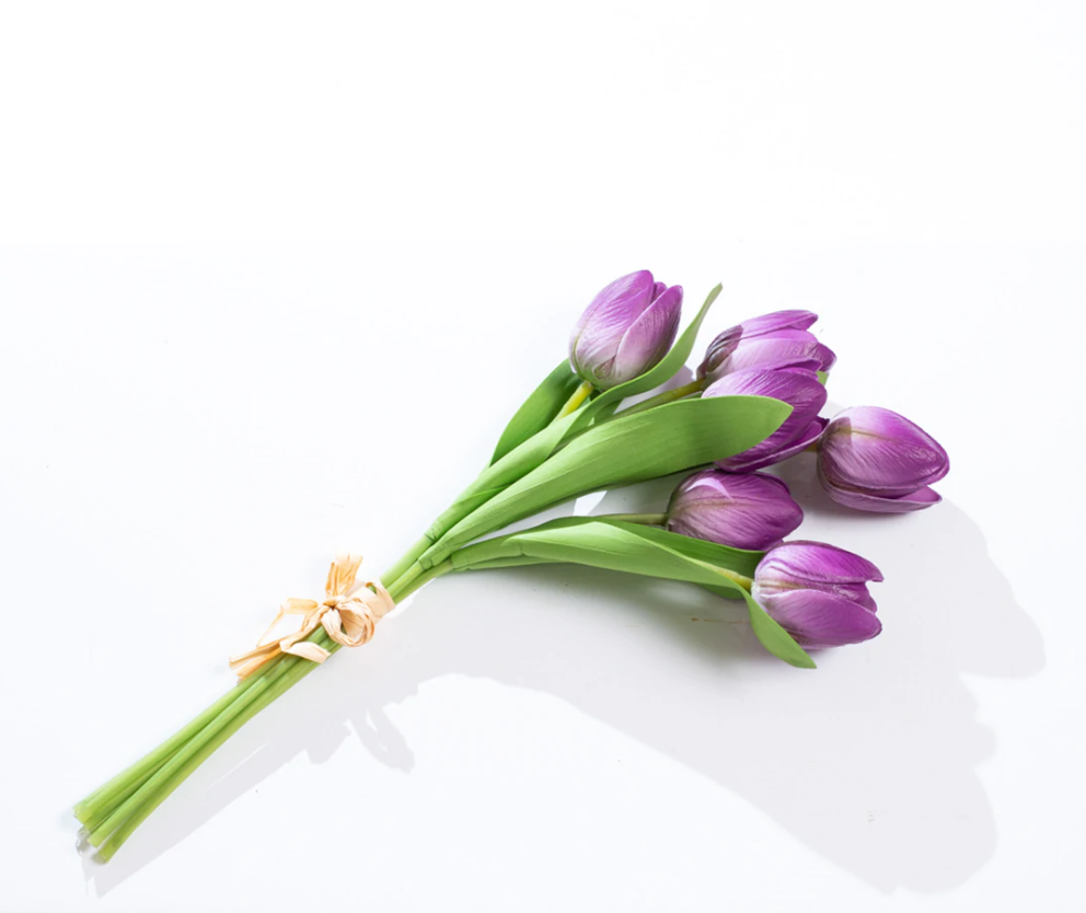 15" Real Touch Tulip Bundle - Violet