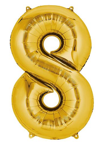 Gold Mylar Balloon 40&quot; - Eight
