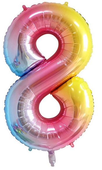 Rainbow Mylar Balloon 40&quot; - Eight
