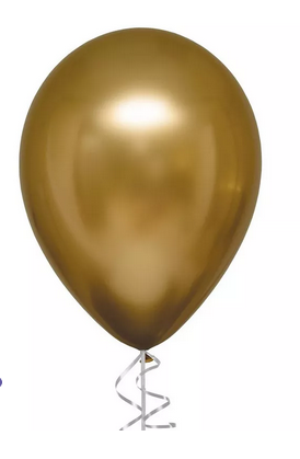 Latex Balloon - Chrome Gold 11&quot;