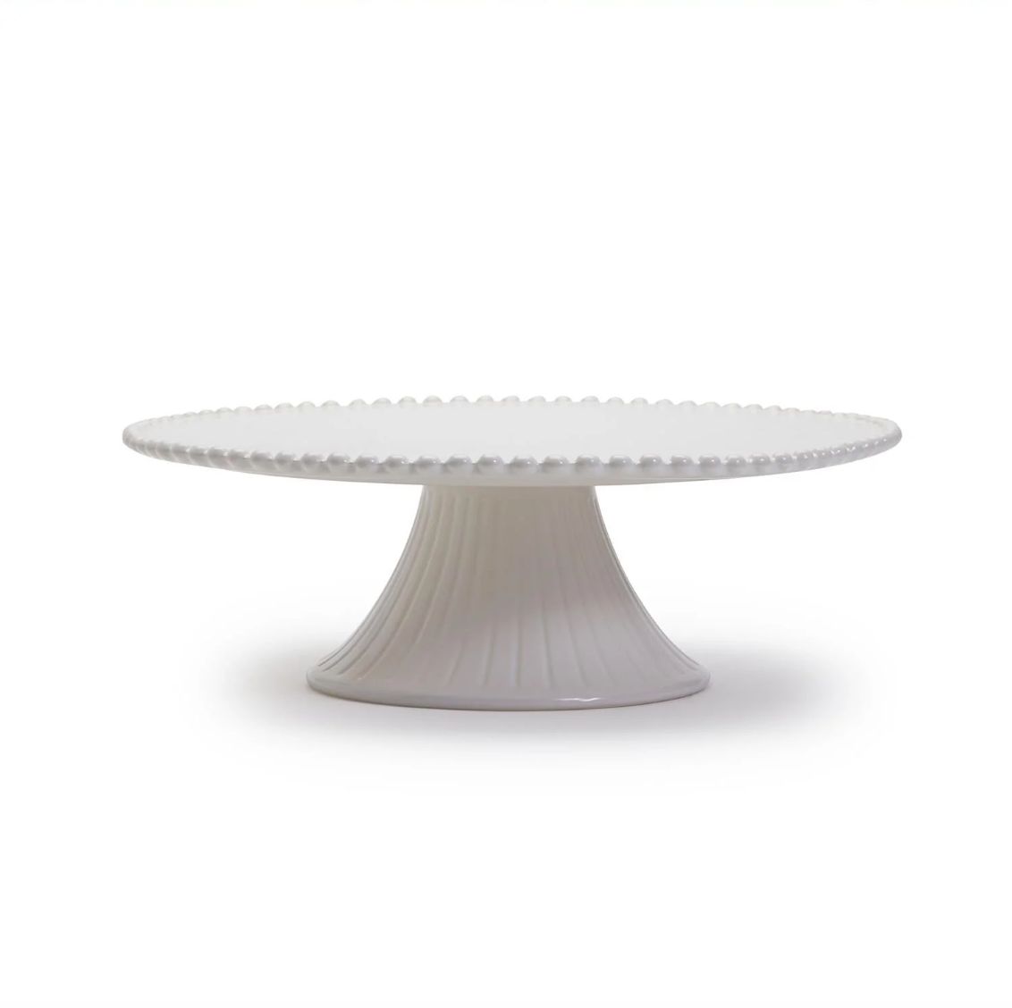 Heirloom Pearl Edge Pedestal Platter