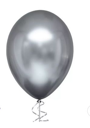 Latex Balloon - Silver 12&quot;