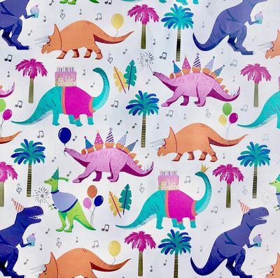 Dino Party Gift Wrap - Roll