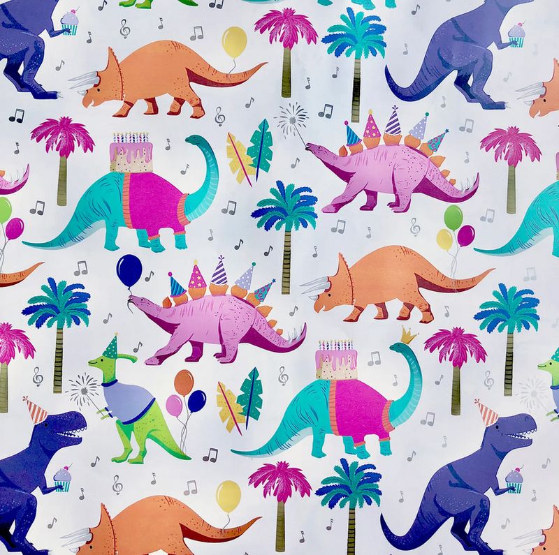 Dino Party Gift Wrap - Roll