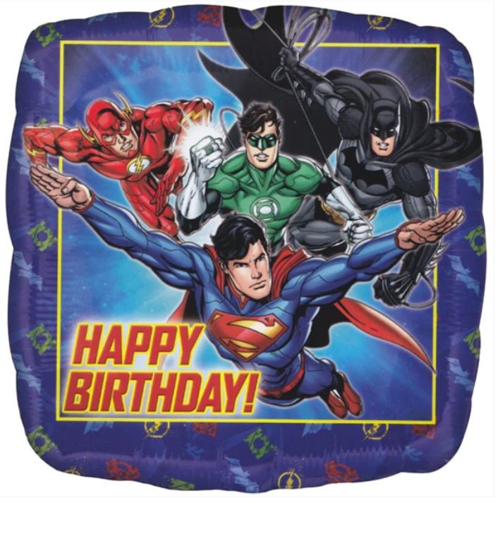Mylar Balloon - Justice League Happy Birthday 18&quot;