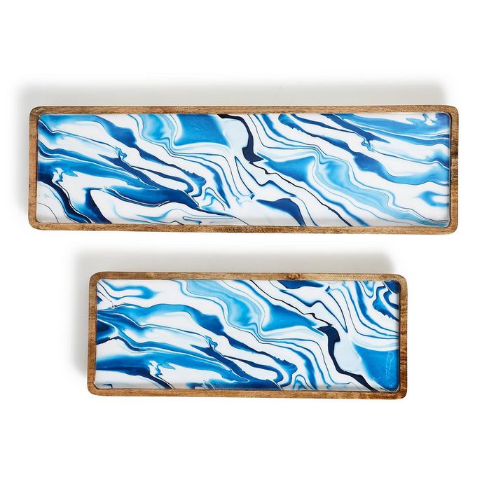 Aptware Blue Long Trays / Platters-Large