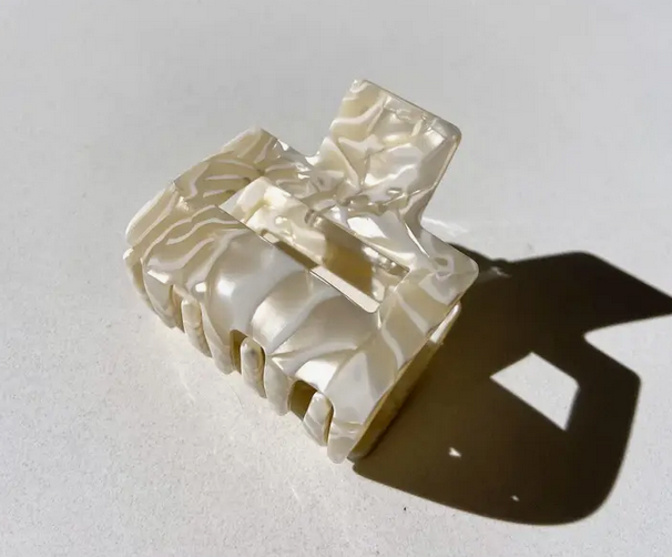 Square Hair Claw Clip | Eco-Friendly  Beige