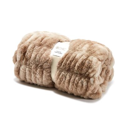 Marbled Faux Fur Throw