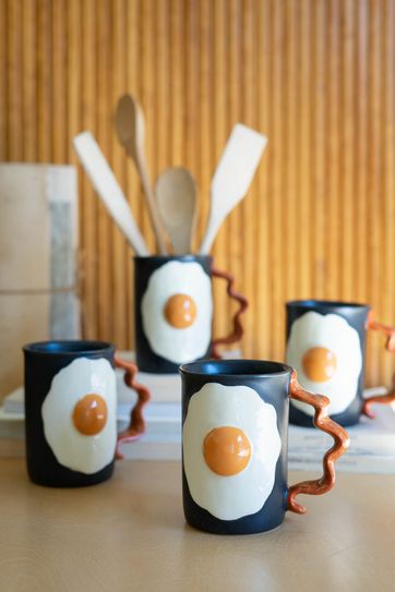 Ceramic Bacon &amp; Eggs mug