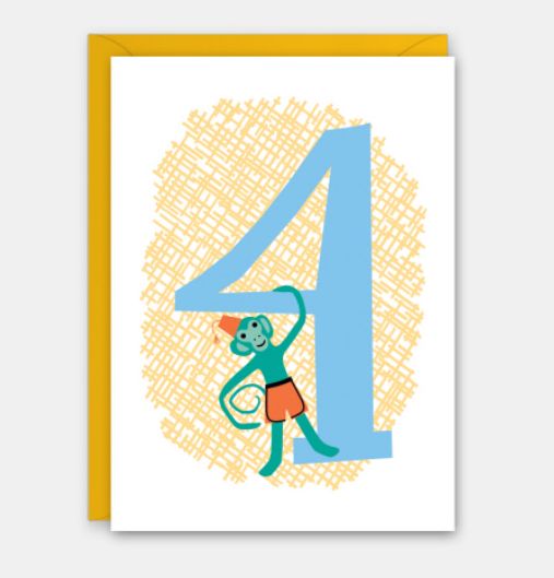 4th Birthday - Birthday Card