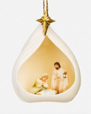Porcelain Nativity Scene Ornament