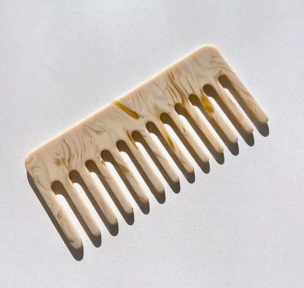 Wide Tooth Acetate Hair Comb | Eco-Friendly  Blonde