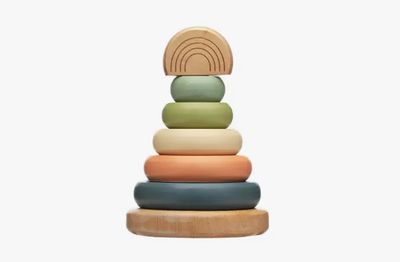 Wooden Stacking Rainbow Tower