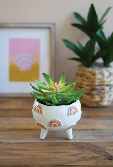 Ceramic rainbow planter
