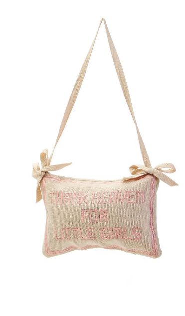 Thank Heaven Embroidered Pillow Door Hanger Dècor- Girls