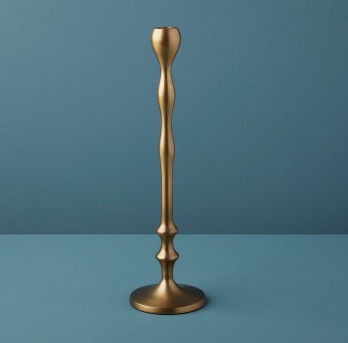 Belsana Aged Bronze Candlestick, Medium