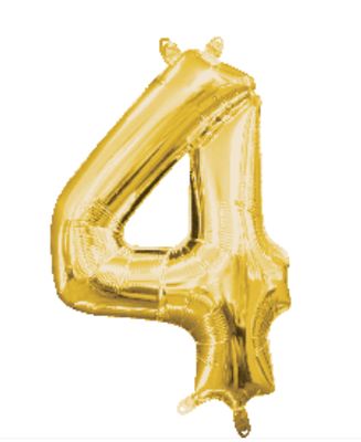 Gold Mylar Balloon 40&quot; - Four