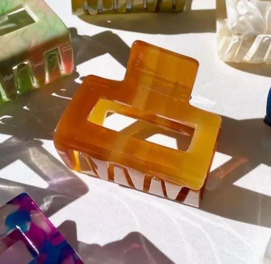 Square Hair Claw Clip | Eco-Friendly  Caramel