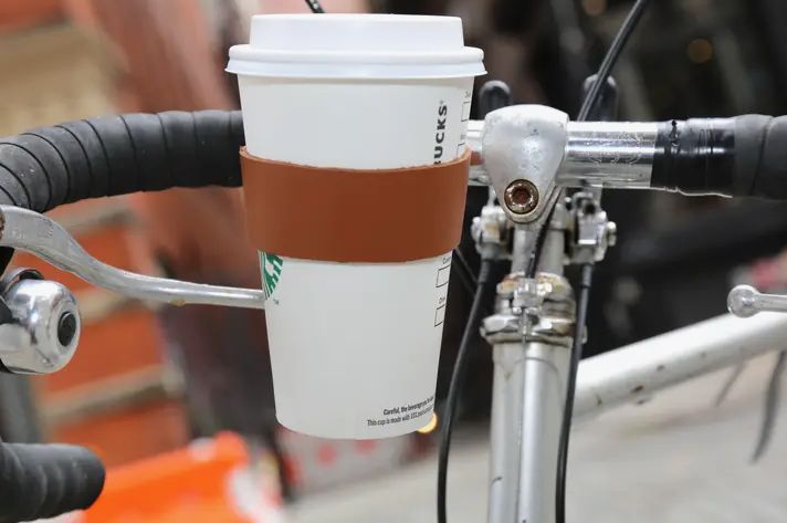 Leather Bike Cup Holder