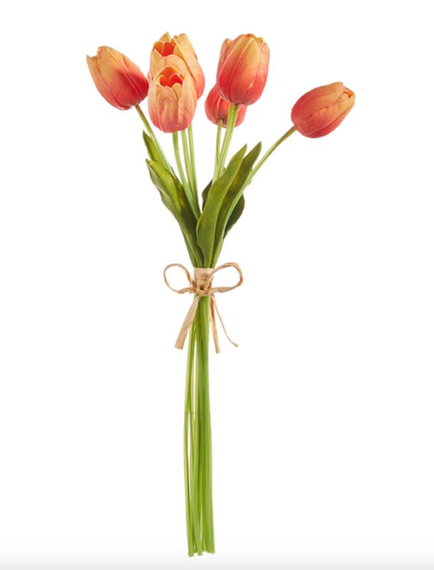 15" Real Touch Tulip Bundle - Orange