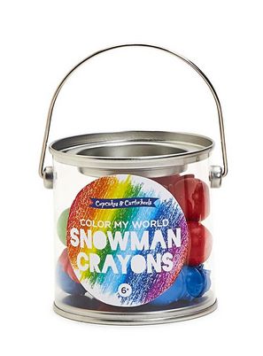 Snowman crayons in Paint Jar