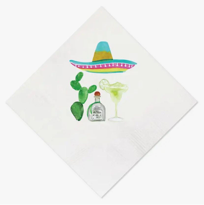 Fiesta Margarita Cocktail Beverage Napkins