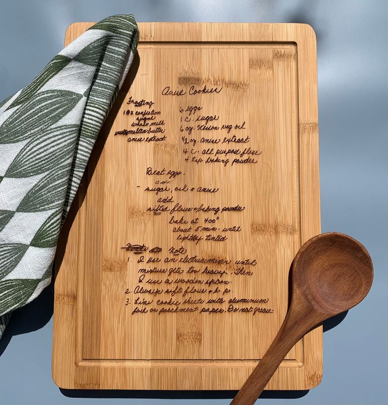 Personalized Recipe Cutting Board