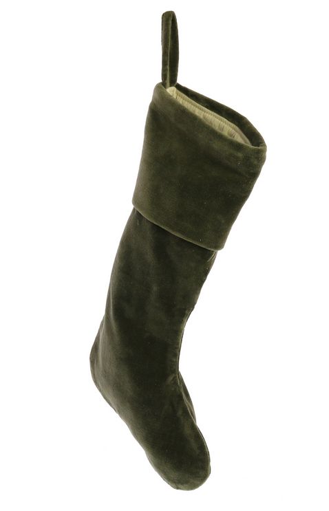 Velvet Stocking - Sage Green