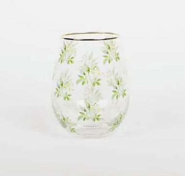 Garden Buds Stemless Wine Glass