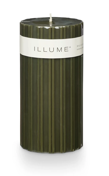 Balsam &amp; Cedar Medium Fragranced Pillar Candle