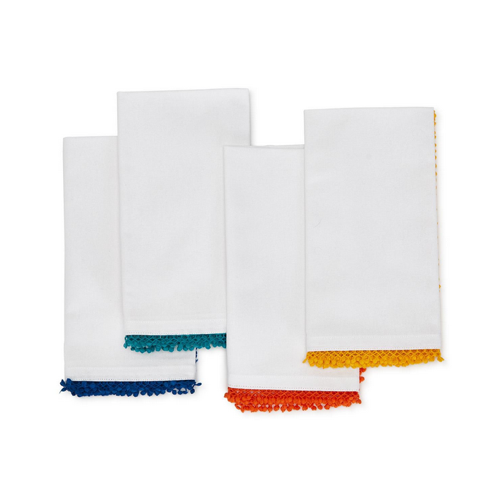 Color Play S/4 Lace Crotchet Trimmed Napkins